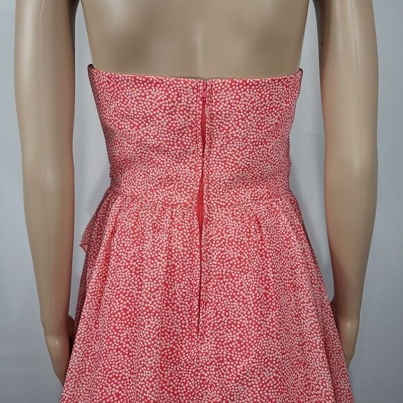 B.Darlin Pink and White Polka Dot Strapless Dress - Picture 6 of 9